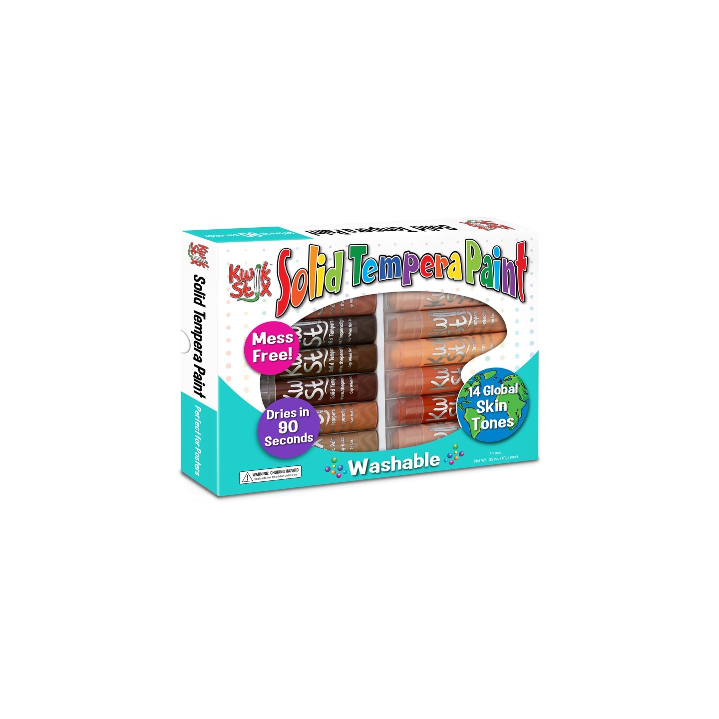 Kwik Stix™ Tempera Paint Sticks Global Skin Tone Set, Pack of 14