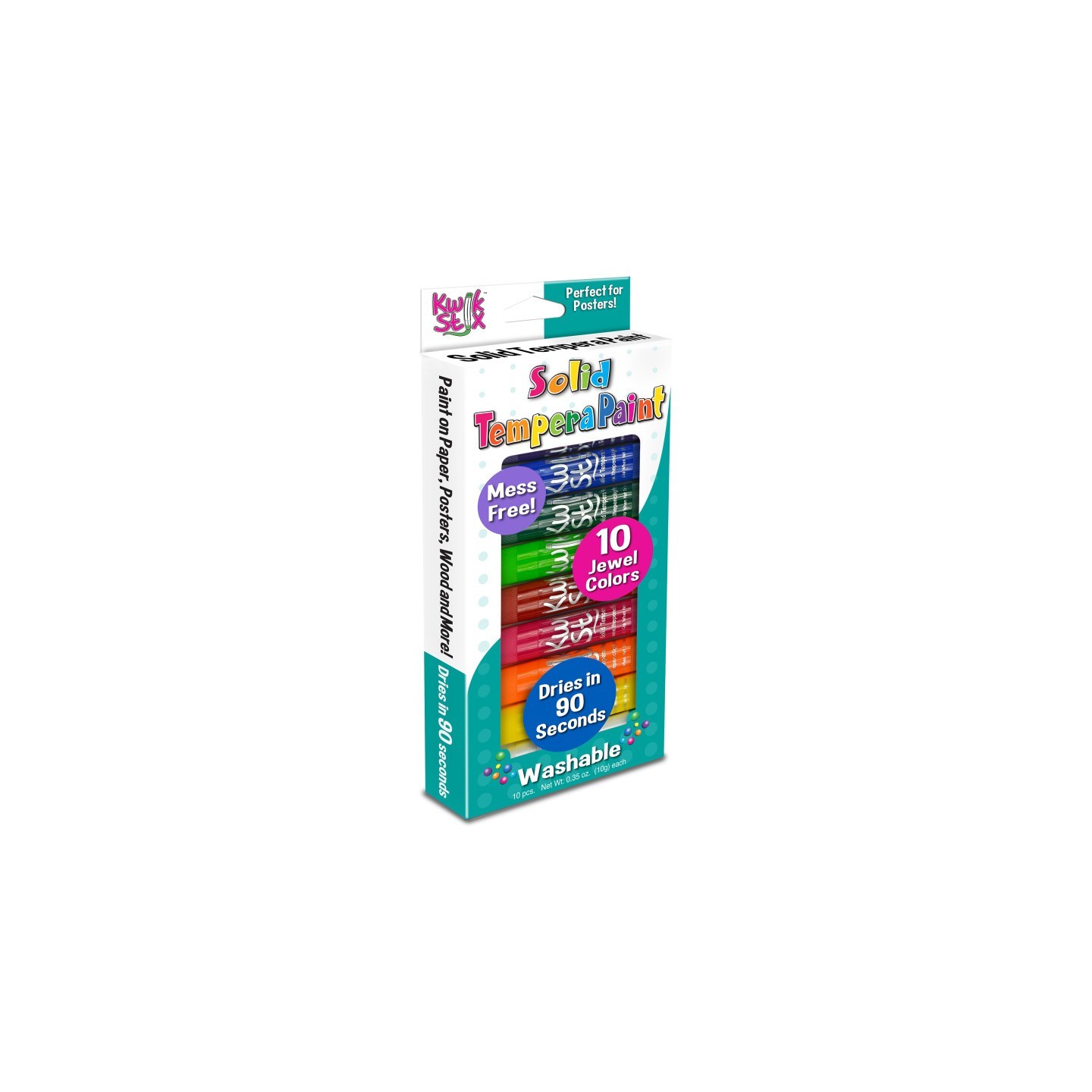 Kwik Stix™ Tempera Paint, Jewel Tones, 10 Colors