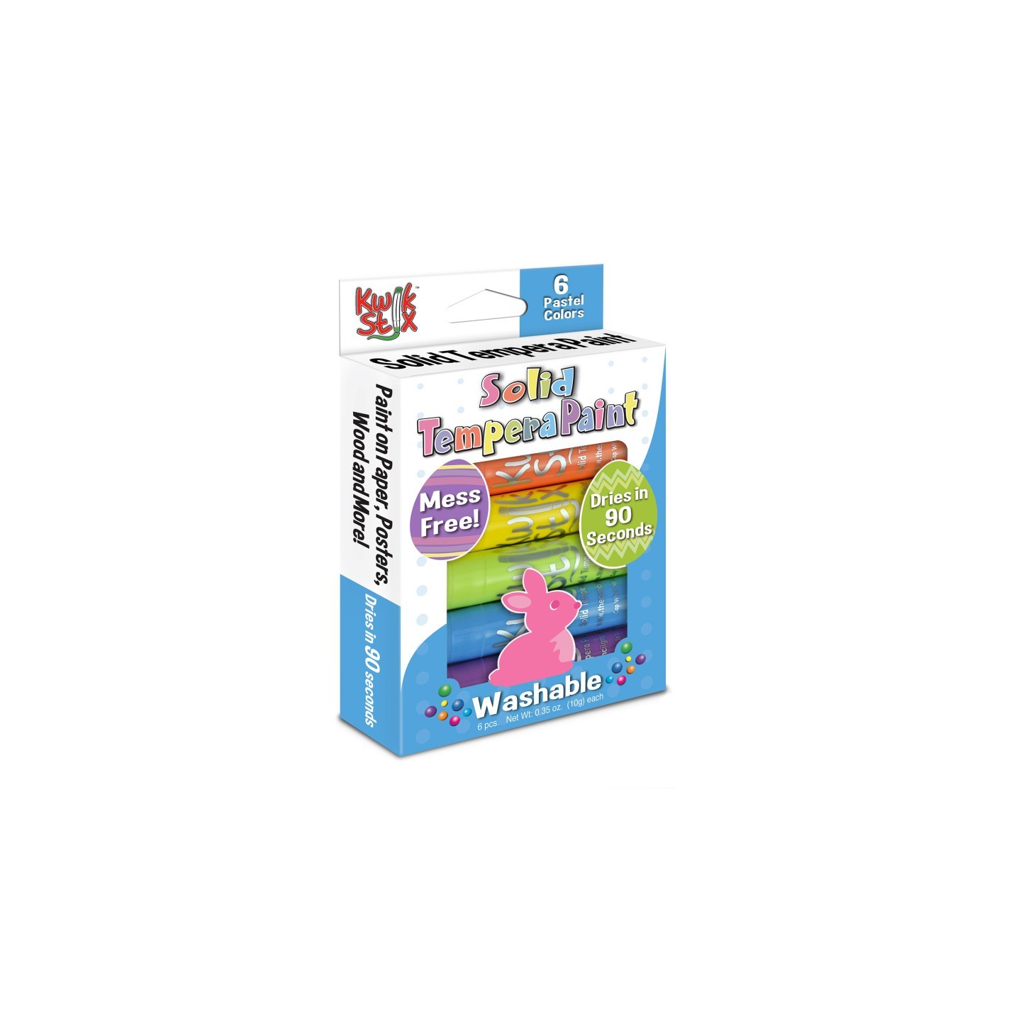 Kwik Stix™ Tempera Paint Sticks Easter Edition, 6 Pastel Colors