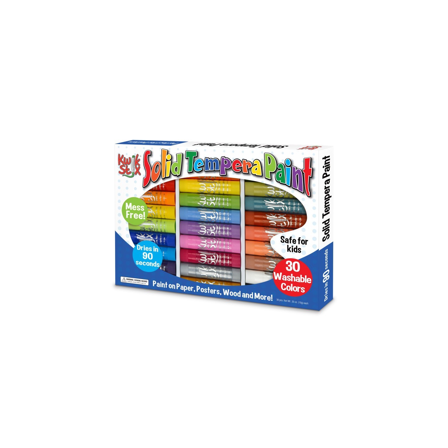Kwik Stix™ Solid Tempera Paint, Art Set, 30 Colors