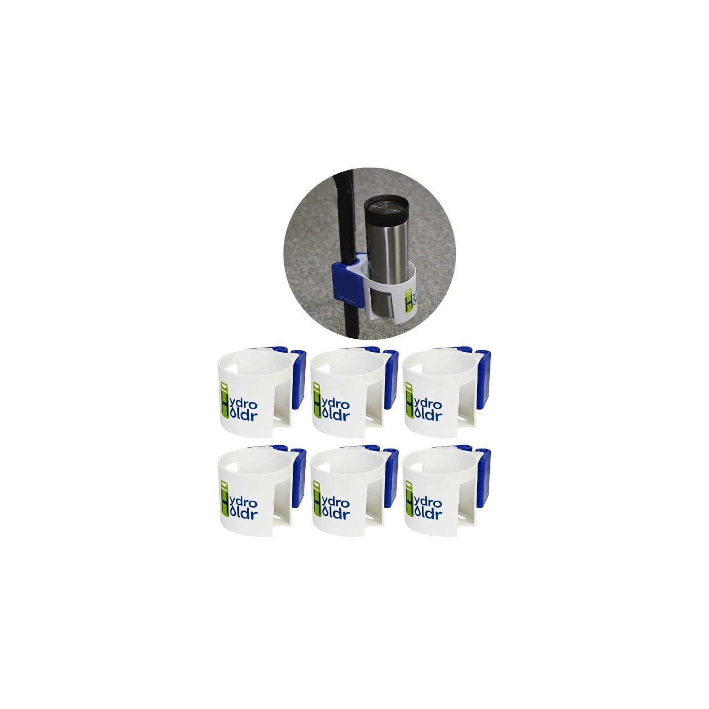 The Pencil Grip™ Hydro Holdr - Clip-on Bottle Holder - Set of 6