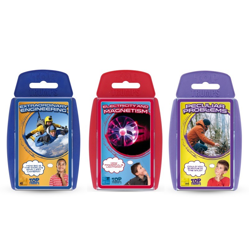 Top Trumps® STEM Bundle 2 Engineering, Electricity & Magnetism, Peculiar Problems Card Games