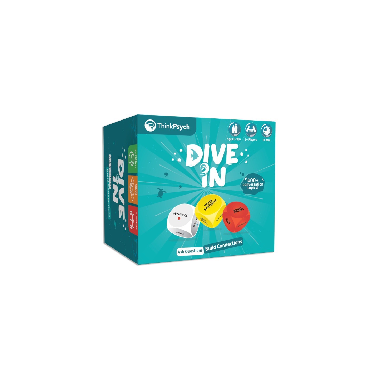ThinkPsych Dive In - SEL Conversation Dice Game with 400+ Topics