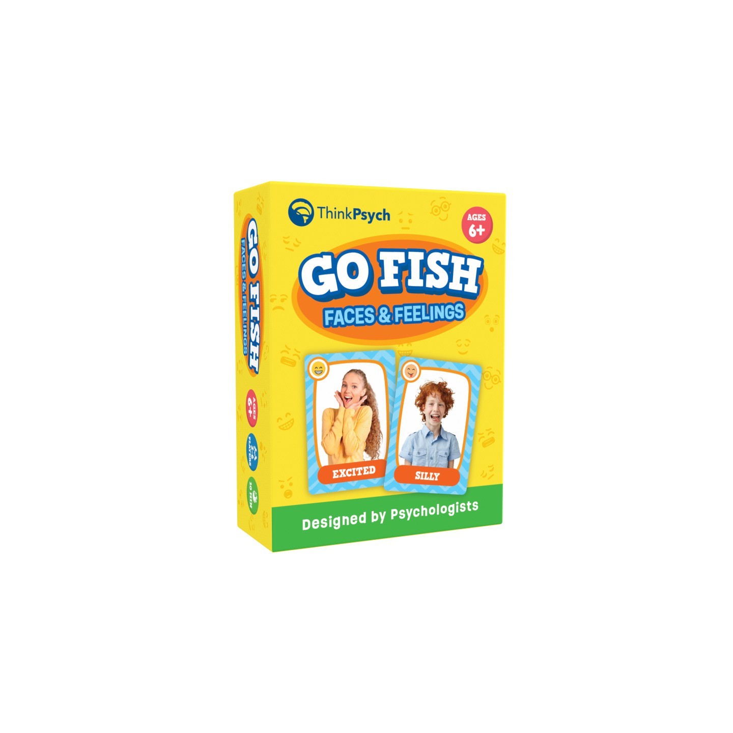 ThinkPsych Go Fish - Faces & Feelings Social Emotional Learning Card Game for Kids