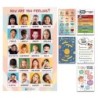 ThinkPsych Laminated Feelings & Life Skills Posters for Kids, 11" x 17", English & Spanish, Set of 6