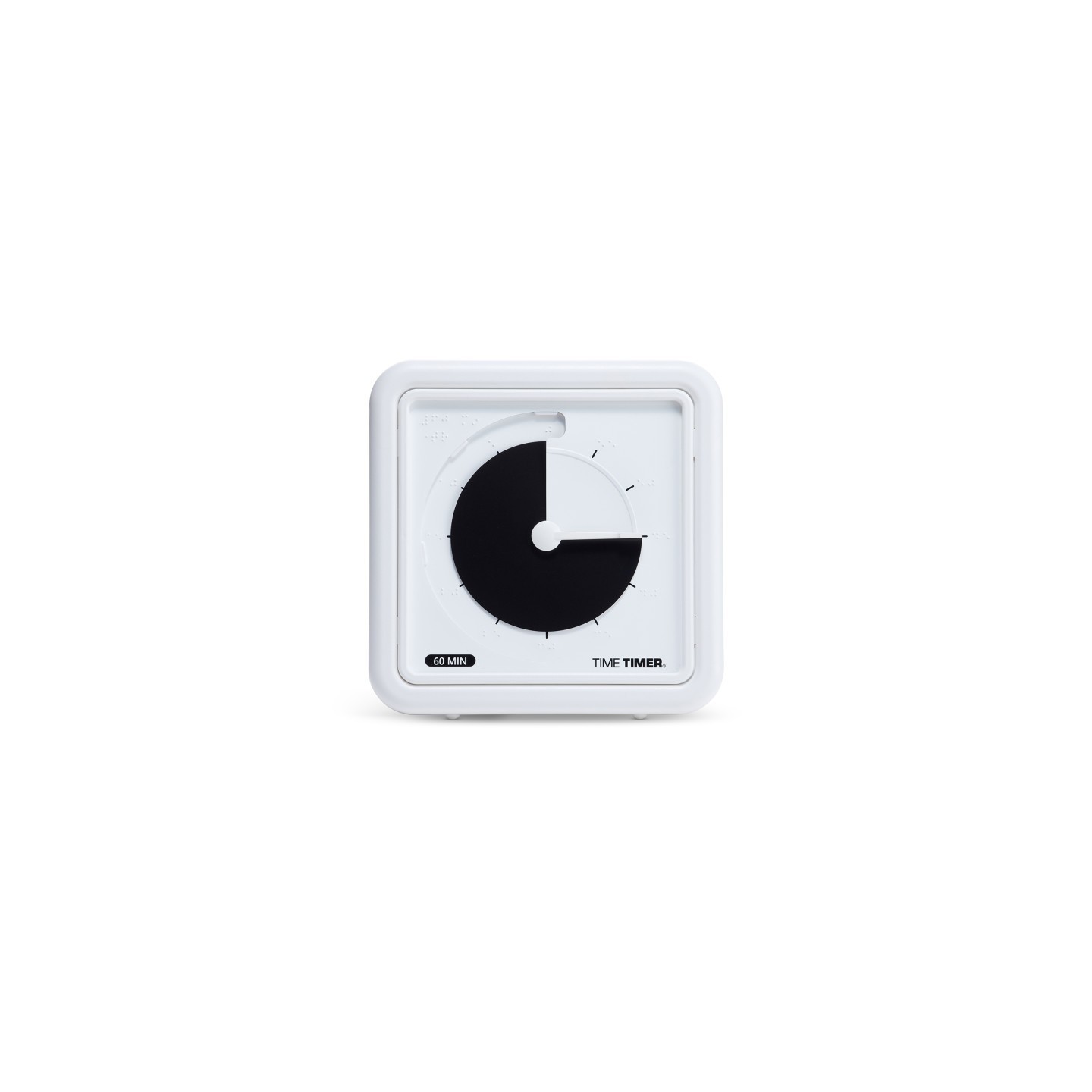 Time Timer® Braille 8" 60-Minute Visual Timer - Black Disk