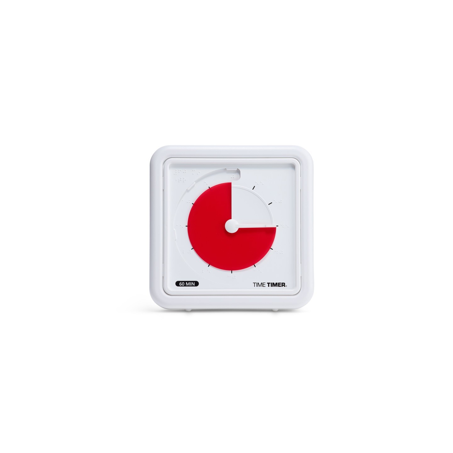 Time Timer® Braille 8" 60-Minute Visual Timer - Red Disk