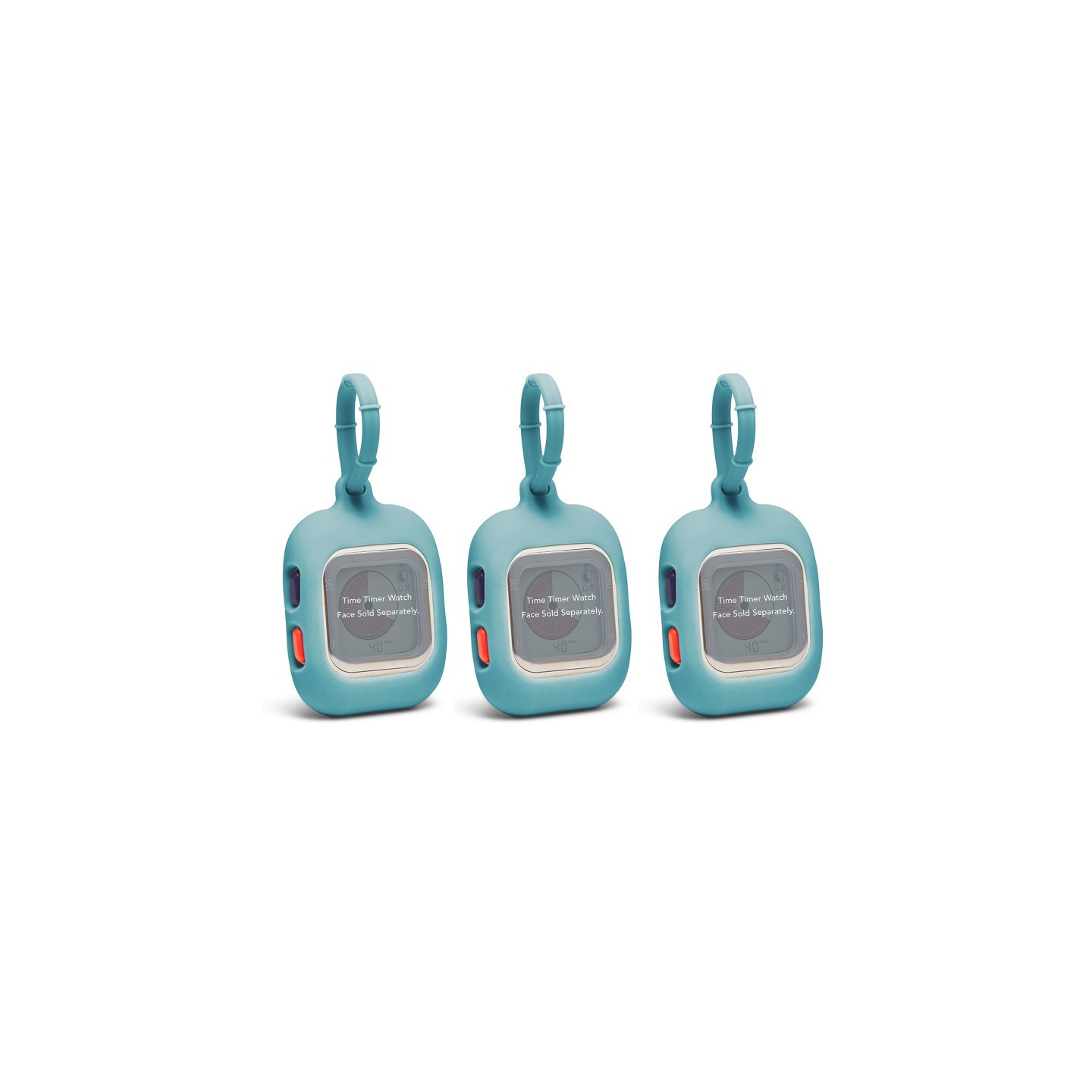 Time Timer® Time Timer Watch FOB Accessory (Watch Sold Separately), Caribbean Blue, Pack of 3