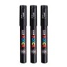 POSCA PC-1M Paint Marker, Extra Fine Bullet Tip (0.7-1.0 mm), Black, Pack of 3