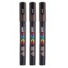 POSCA PC-3M Paint Marker, Fine Bullet Tip (0.9-1.3 mm), Dark Brown, Pack of 3