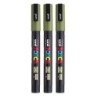POSCA PC-3M Paint Marker, Fine Bullet Tip (0.9-1.3 mm), Khaki Green, Pack of 3