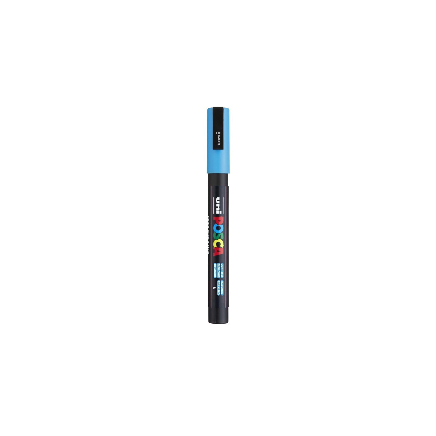uni® uni® POSCA PC-3M Water-Based Paint Markers, Reversible Fine Tip (0.9-1.3mm), Light Blue