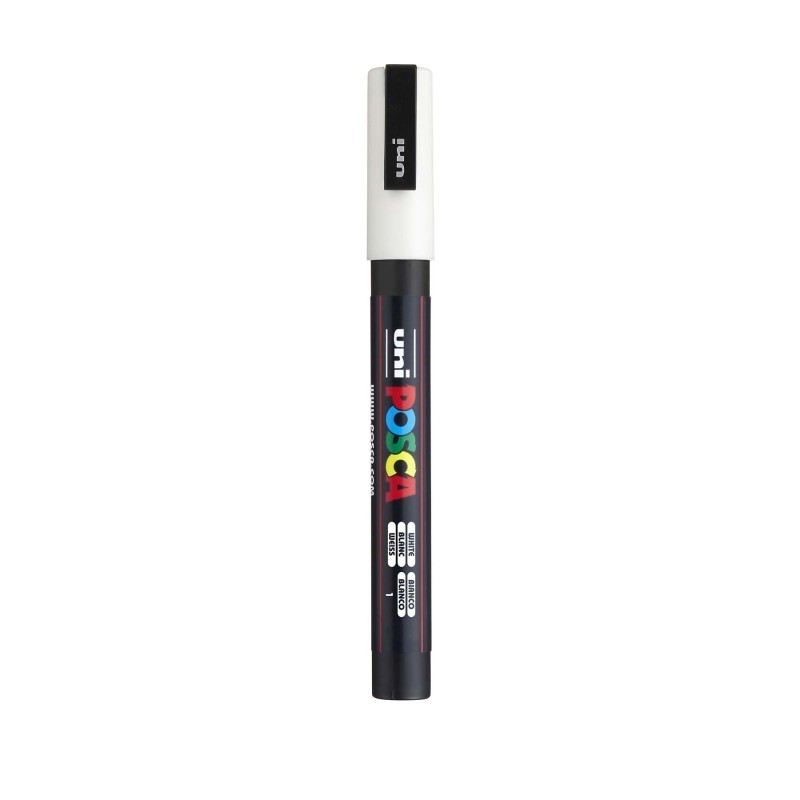 POSCA PC-3M Paint Marker, Fine Bullet Tip (0.9-1.3 mm), White