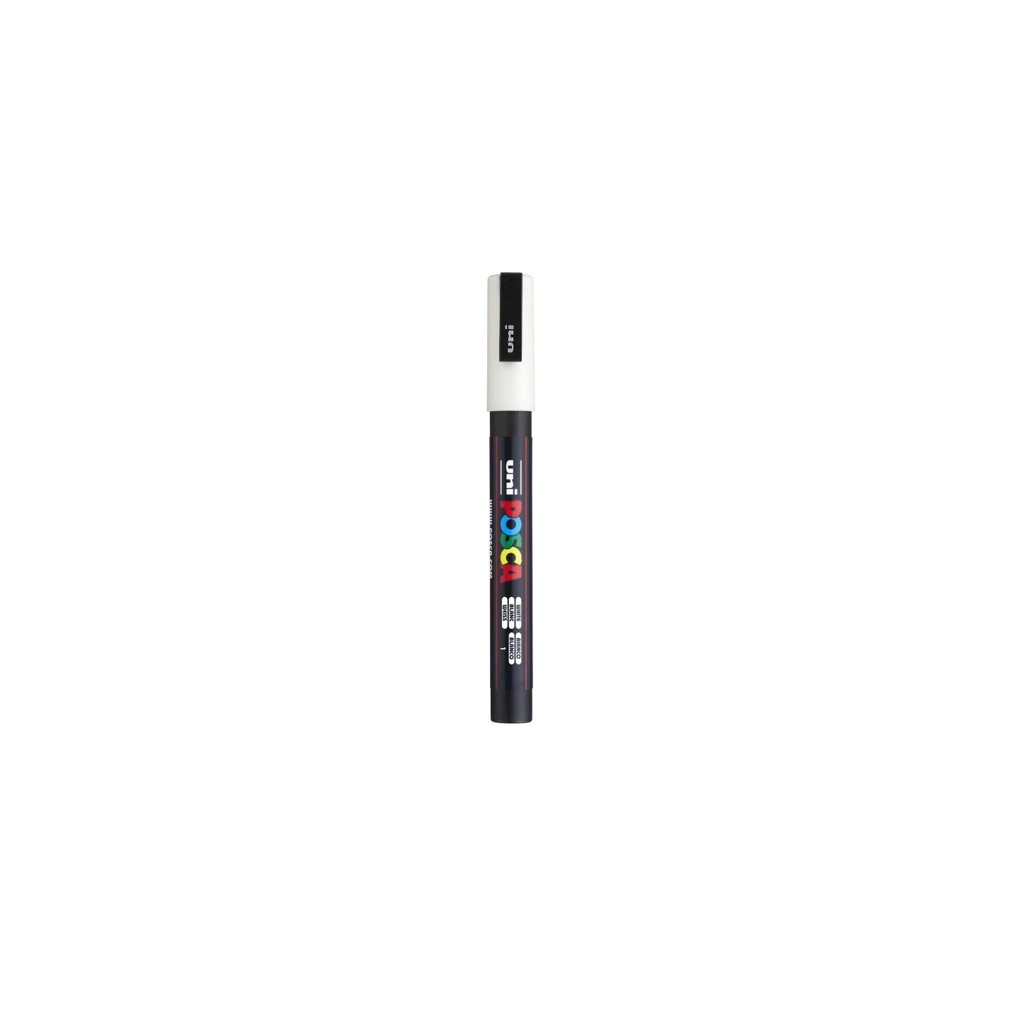 POSCA PC-3M Paint Marker, Fine Bullet Tip (0.9-1.3 mm), White
