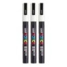 POSCA PC-3M Paint Marker, Fine Bullet Tip (0.9-1.3 mm), White, Pack of 3