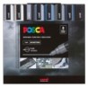 POSCA PC-5M Paint Markers, Medium Bullet Tip (1.8-2.5 mm), Monotone Colors, Set of 8
