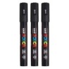 POSCA PC-5M Paint Markers, Medium Bullet Tip (1.8-2.5 mm), Black, Pack of 3