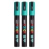 POSCA PC-5M Paint Markers, Medium Bullet Tip (1.8-2.5 mm), Emerald Green, Pack of 3