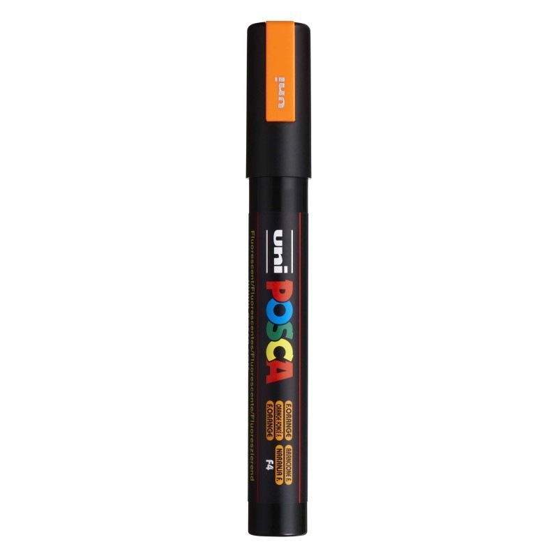 POSCA PC-5M Paint Markers, Medium Bullet Tip (1.8-2.5 mm), Fluorescent Orange