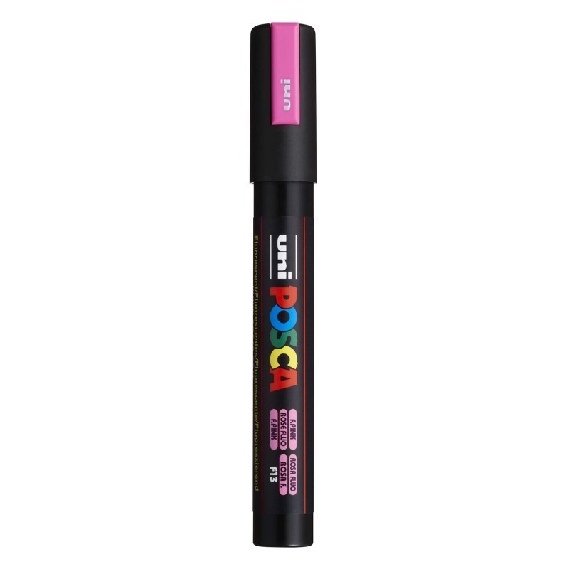 POSCA PC-5M Paint Markers, Medium Bullet Tip (1.8-2.5 mm), Fluorescent Pink