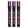 POSCA PC-5M Paint Markers, Medium Bullet Tip (1.8-2.5 mm), Fluorescent Pink, Pack of 3