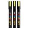 POSCA PC-5M Paint Markers, Medium Bullet Tip (1.8-2.5 mm), Fluorescent Yellow, Pack of 3
