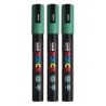 POSCA PC-5M Paint Markers, Medium Bullet Tip (1.8-2.5 mm), Green, Pack of 3