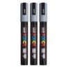 POSCA PC-5M Paint Markers, Medium Bullet Tip (1.8-2.5 mm), Grey, Pack of 3