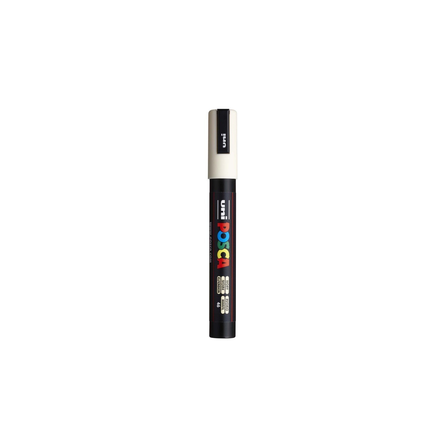 POSCA PC-5M Paint Markers, Medium Bullet Tip (1.8-2.5 mm), Ivory