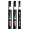POSCA PC-5M Paint Markers, Medium Bullet Tip (1.8-2.5 mm), Ivory, Pack of 3