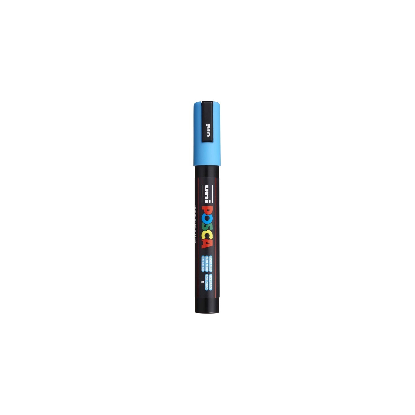 uni® uni® POSCA PC-5M Water-Based Paint Markers, Reversible Medium Tip (1.8-2.5mm), Light Blue