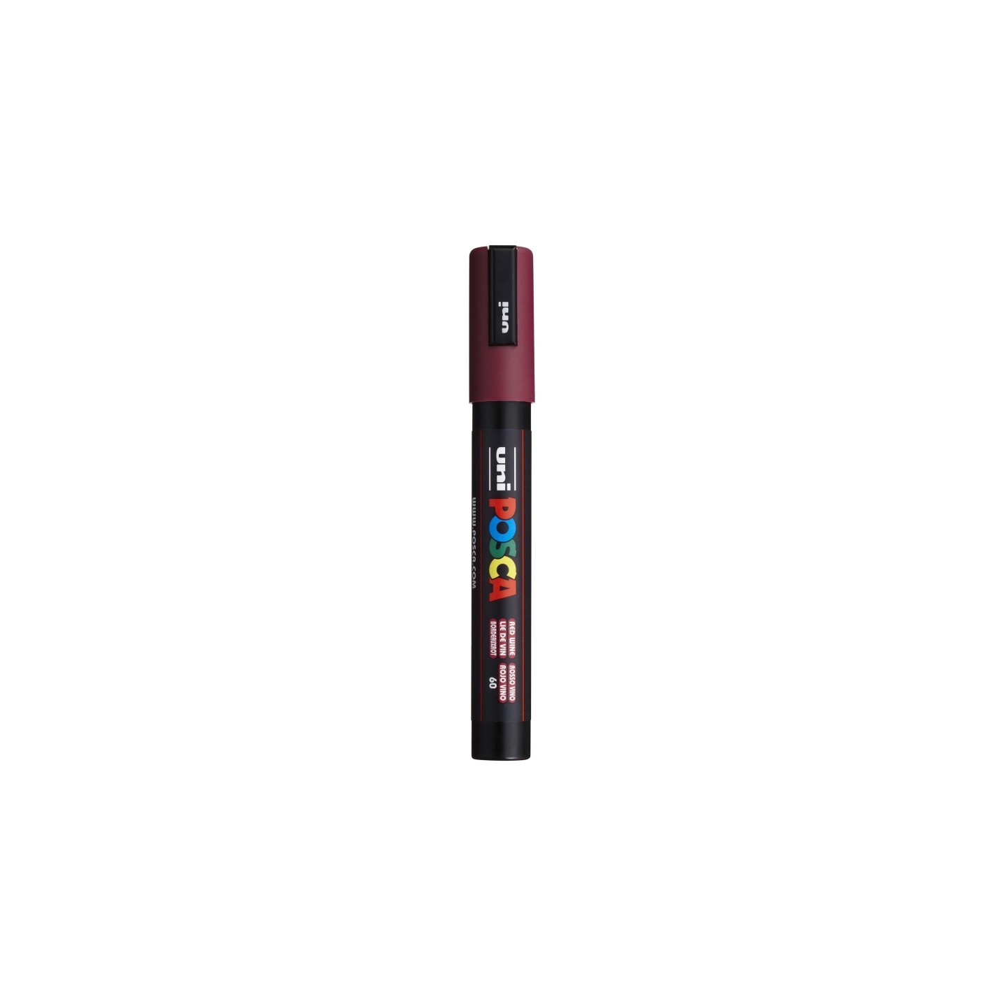 POSCA PC-5M Paint Markers, Medium Bullet Tip (1.8-2.5 mm), Red Wine