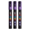 POSCA PC-5M Paint Markers, Medium Bullet Tip (1.8-2.5 mm), Violet, Pack of 3