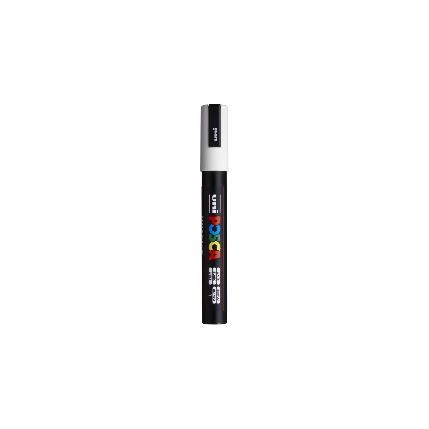 POSCA PC-5M Paint Markers, Medium Bullet Tip (1.8-2.5 mm), White
