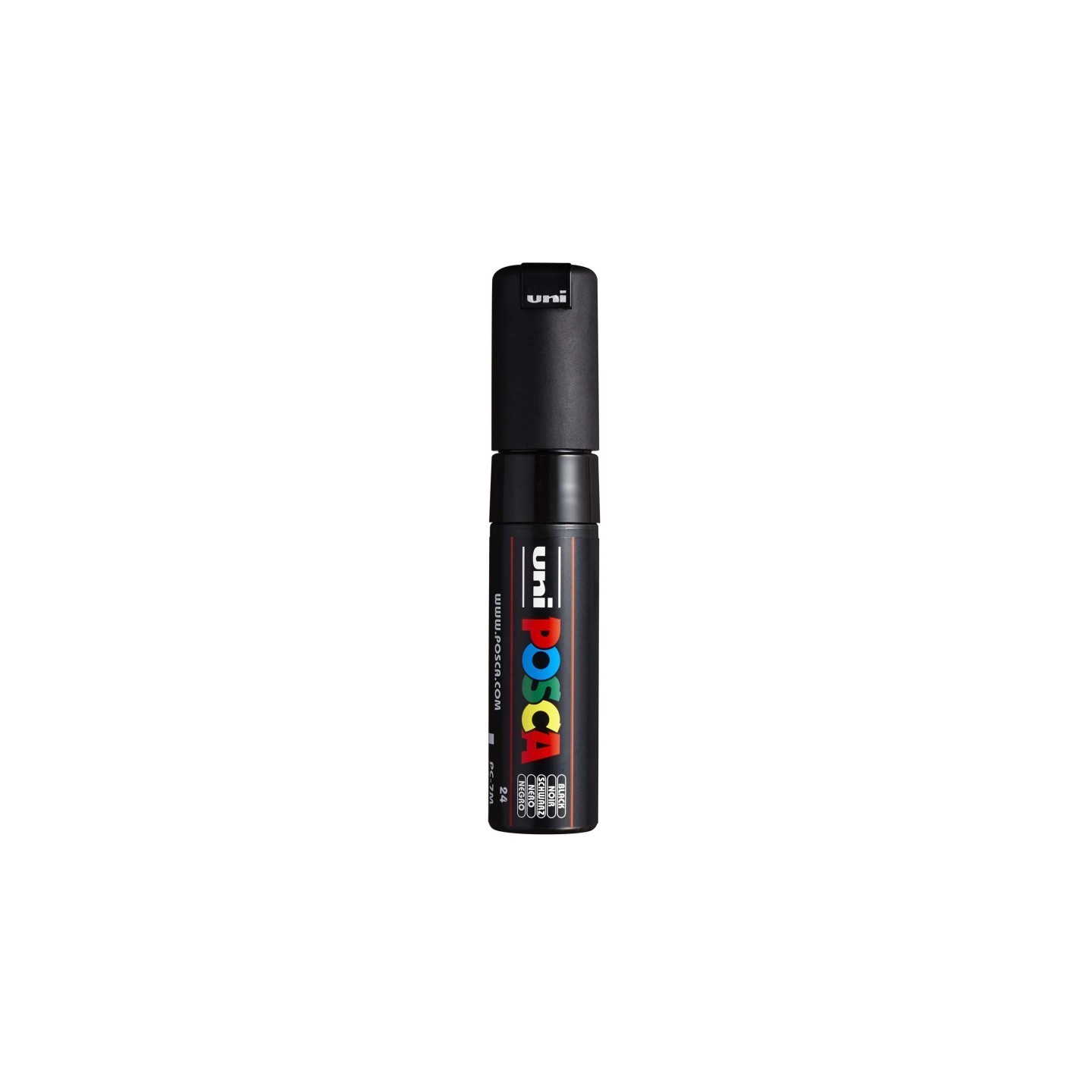POSCA PC-7M Paint Markers, Broad Bullet Tip (4.5-5.5 mm), Black