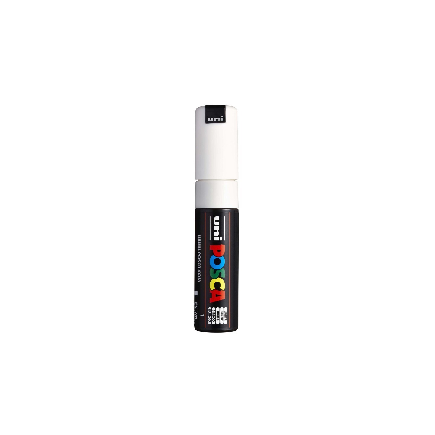 POSCA PC-7M Paint Markers, Broad Bullet Tip (4.5-5.5 mm), White