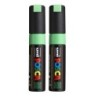 POSCA PC-8K Paint Markers, Broad Chisel Tip (8 mm), Fluorescent Green, Pack of 2