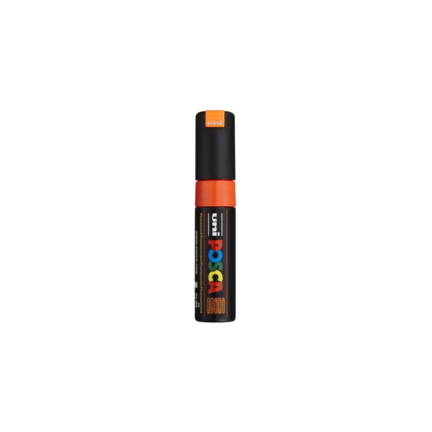 POSCA PC-8K Paint Markers, Broad Chisel Tip (8 mm), Fluorescent Orange