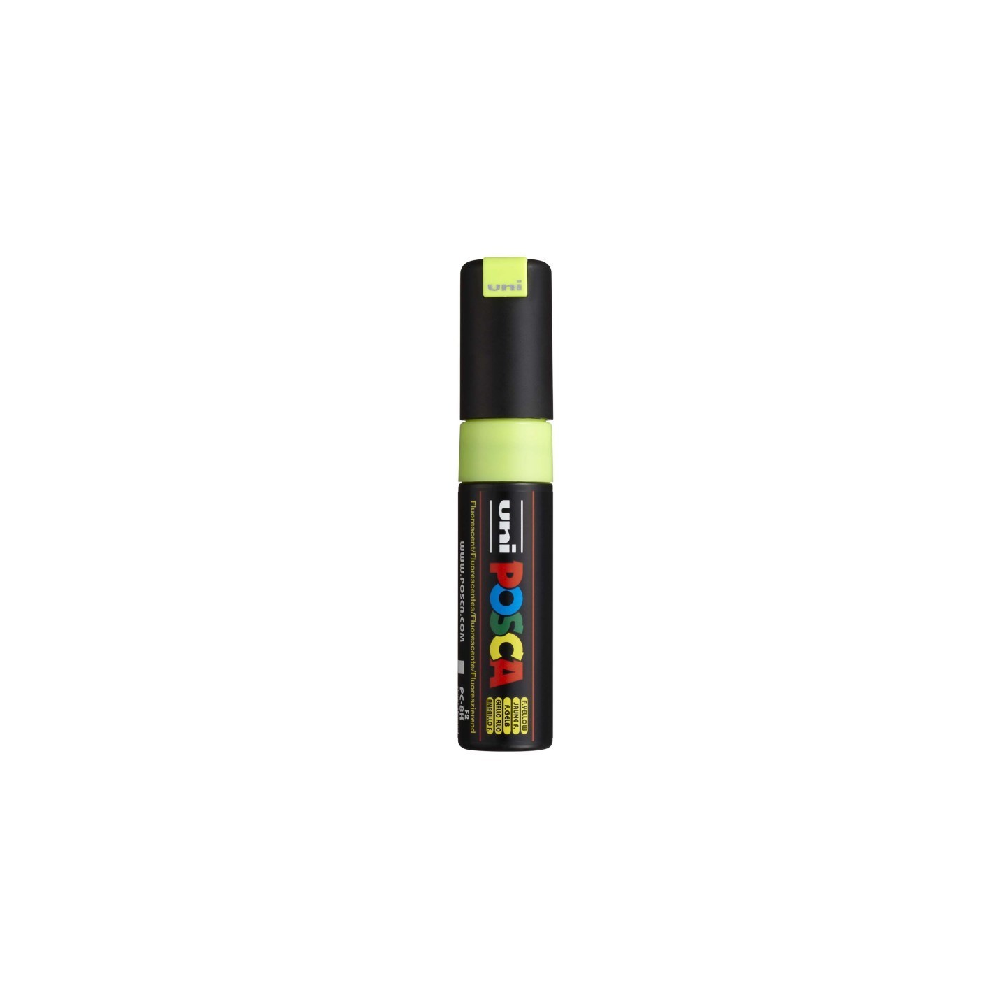 POSCA PC-8K Paint Markers, Broad Chisel Tip (8 mm), Fluorescent Yellow