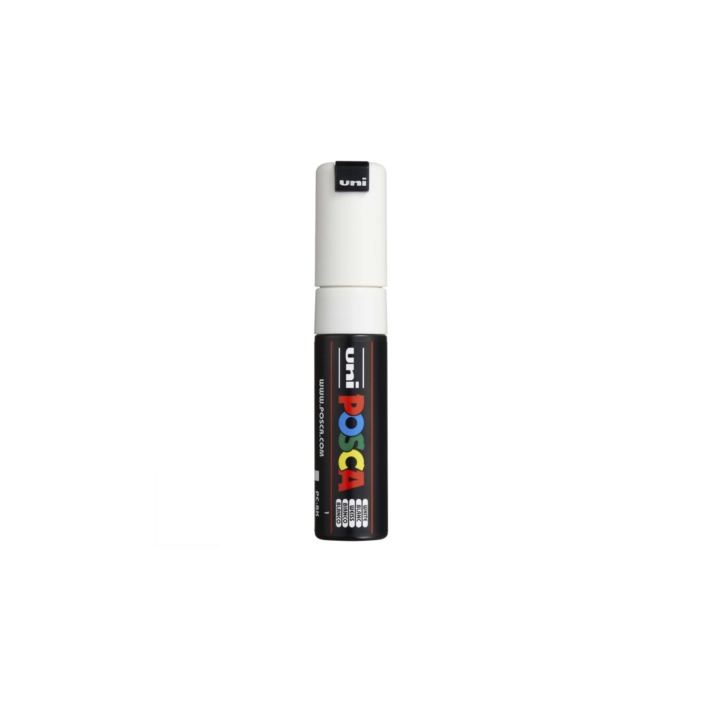 POSCA PC-8K Paint Markers, Broad Chisel Tip (8 mm), White