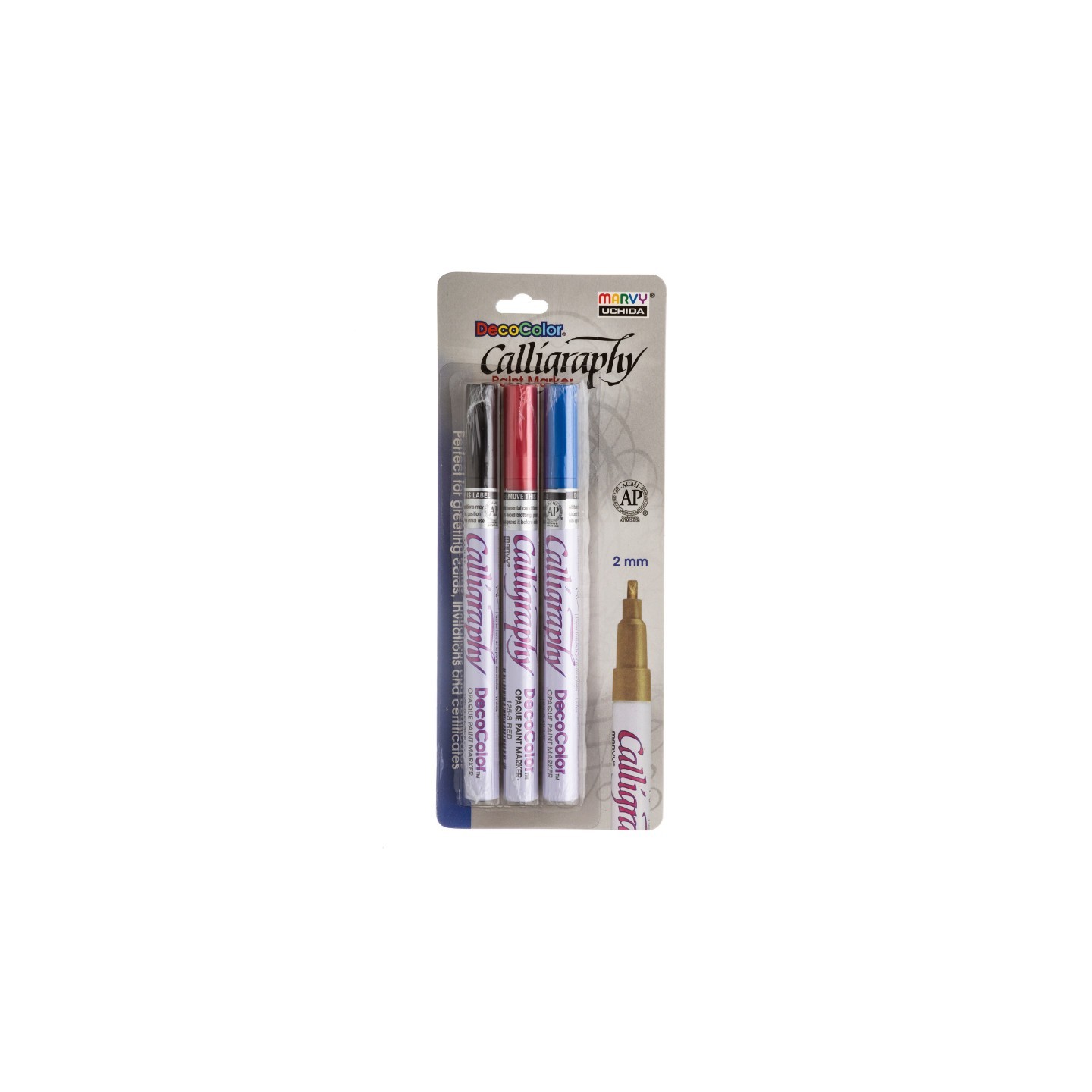 Marvy Uchida® DecoColor® Calligraphy Paint Markers, Color Set B, Set of 3
