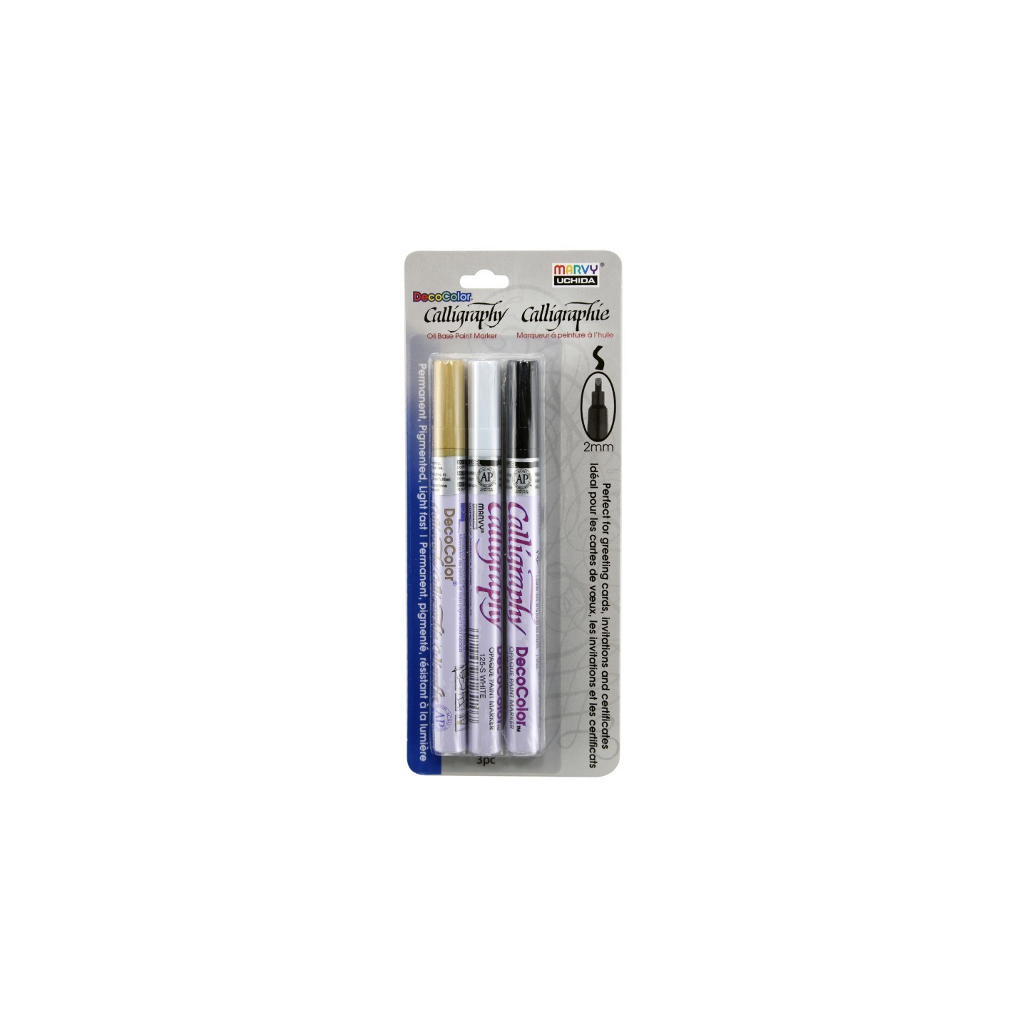 Marvy Uchida® DecoColor® Calligraphy Paint Markers, Color Set C, Set of 3