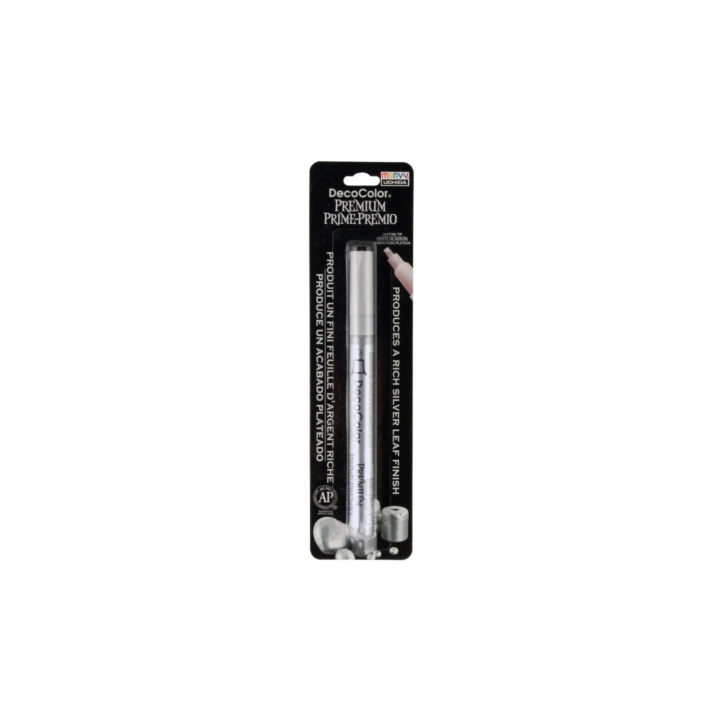 Marvy Uchida® DecoColor® Premium Paint Marker, 250-S, Leafing Tip, Silver