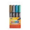 Marvy Uchida® DecoColor® Acrylic Paint Markers, 315-S, Chisel Tip, Metallic Colors, Set of 4