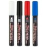 Marvy Uchida® Bistro Chalk Markers, 483-4C, Chisel Tip, Basic Colors, Set of 4