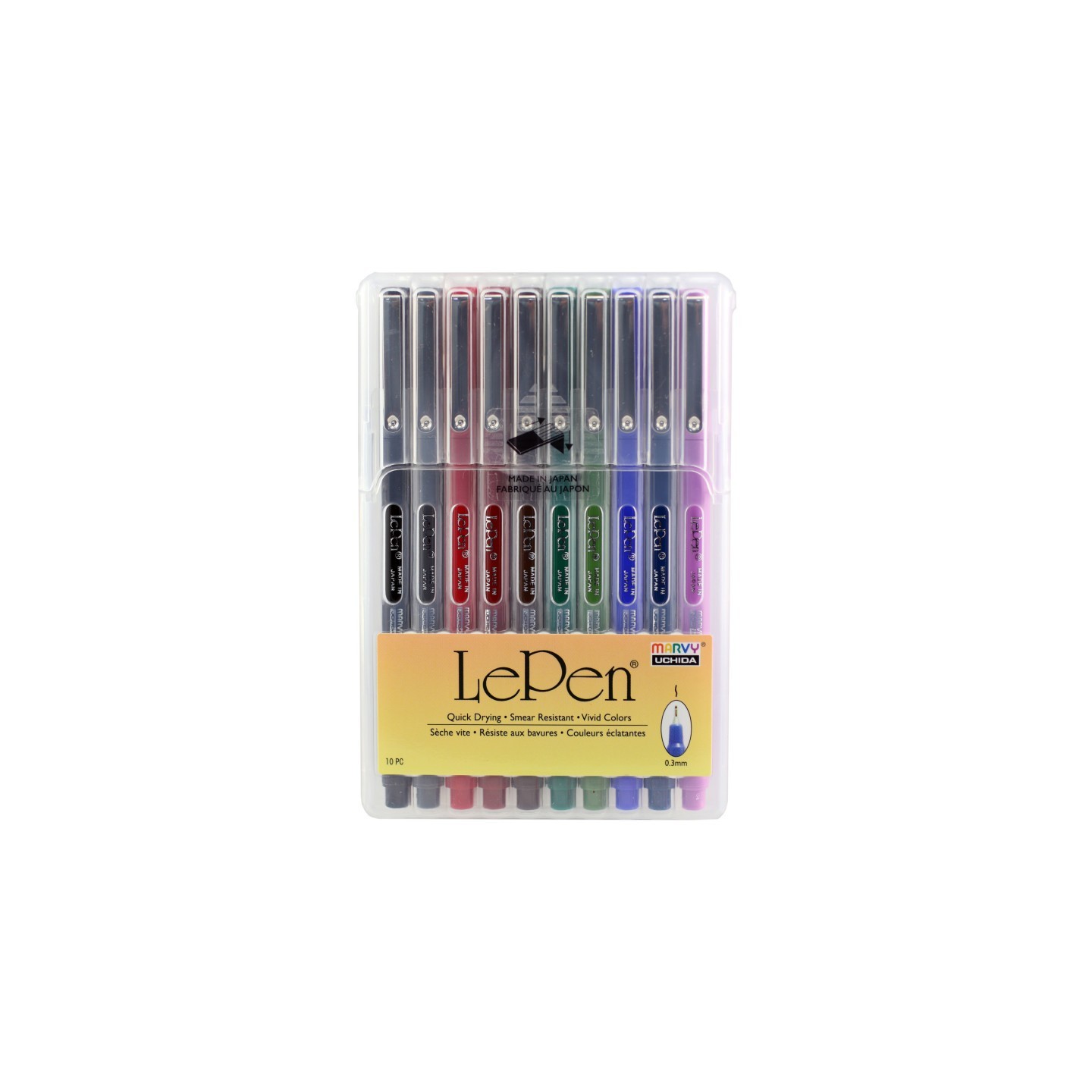 Marvy Uchida® LePen® Micro-Fine Point Pen, Dark, 10 Colors