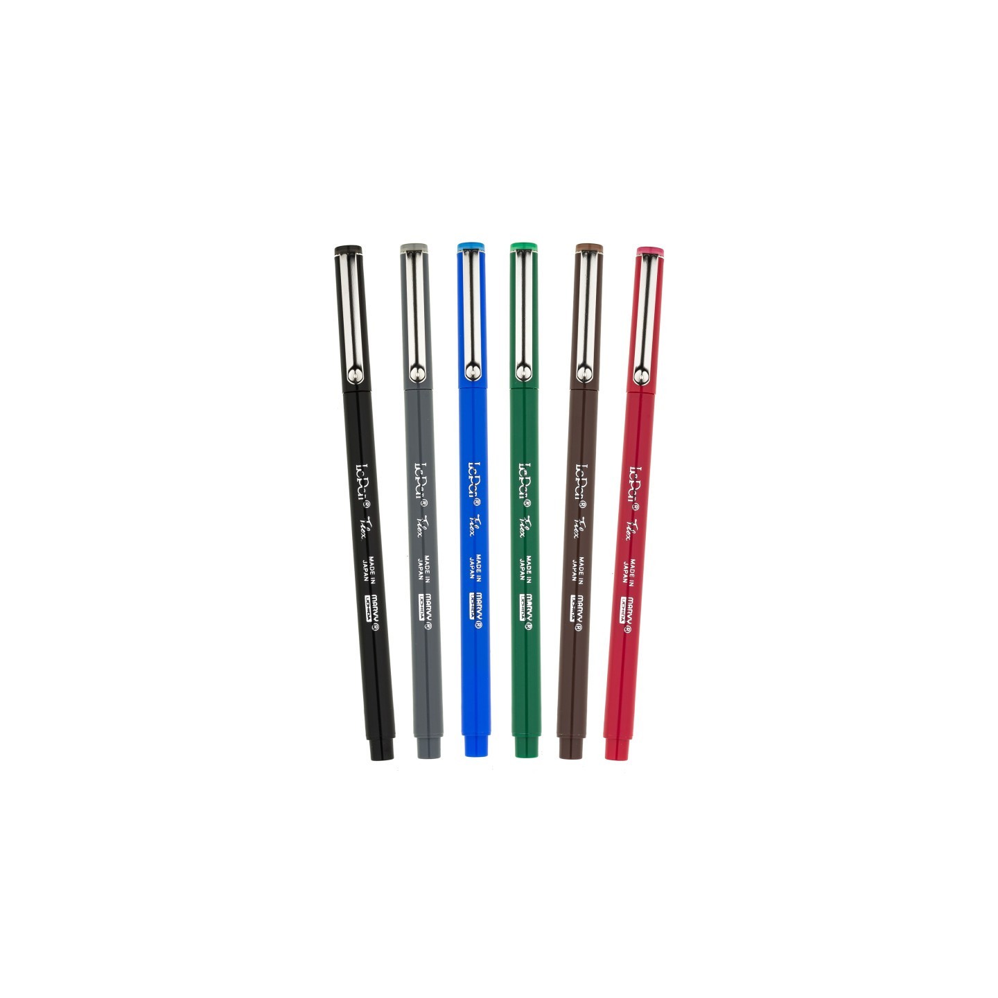 Marvy Uchida® Le Pen® Flex Brush Tip Pens, Primary Colors, Set of 6