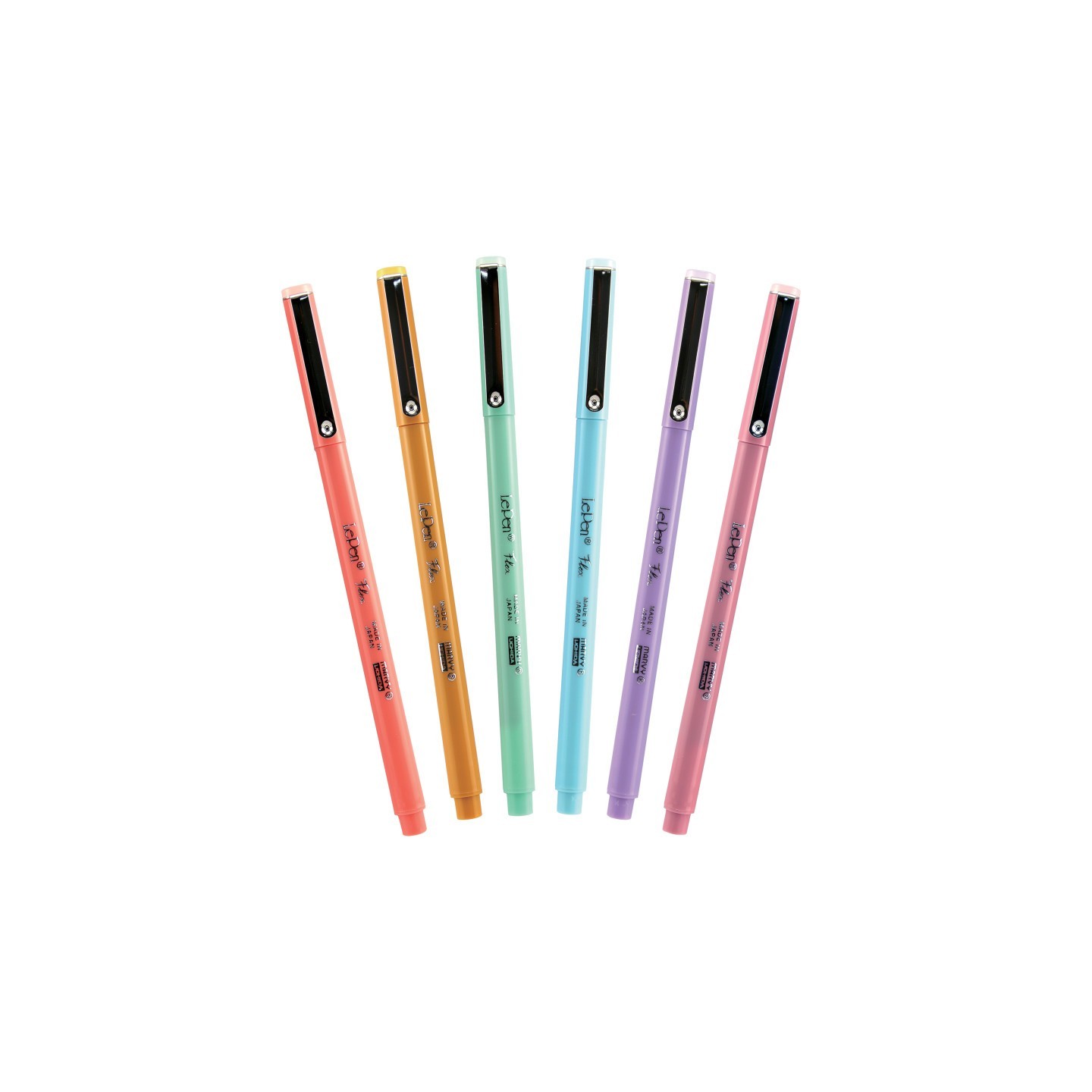 Marvy Uchida® Le Pen® Flex Brush Tip Pens, Pastel Colors, Set of 6