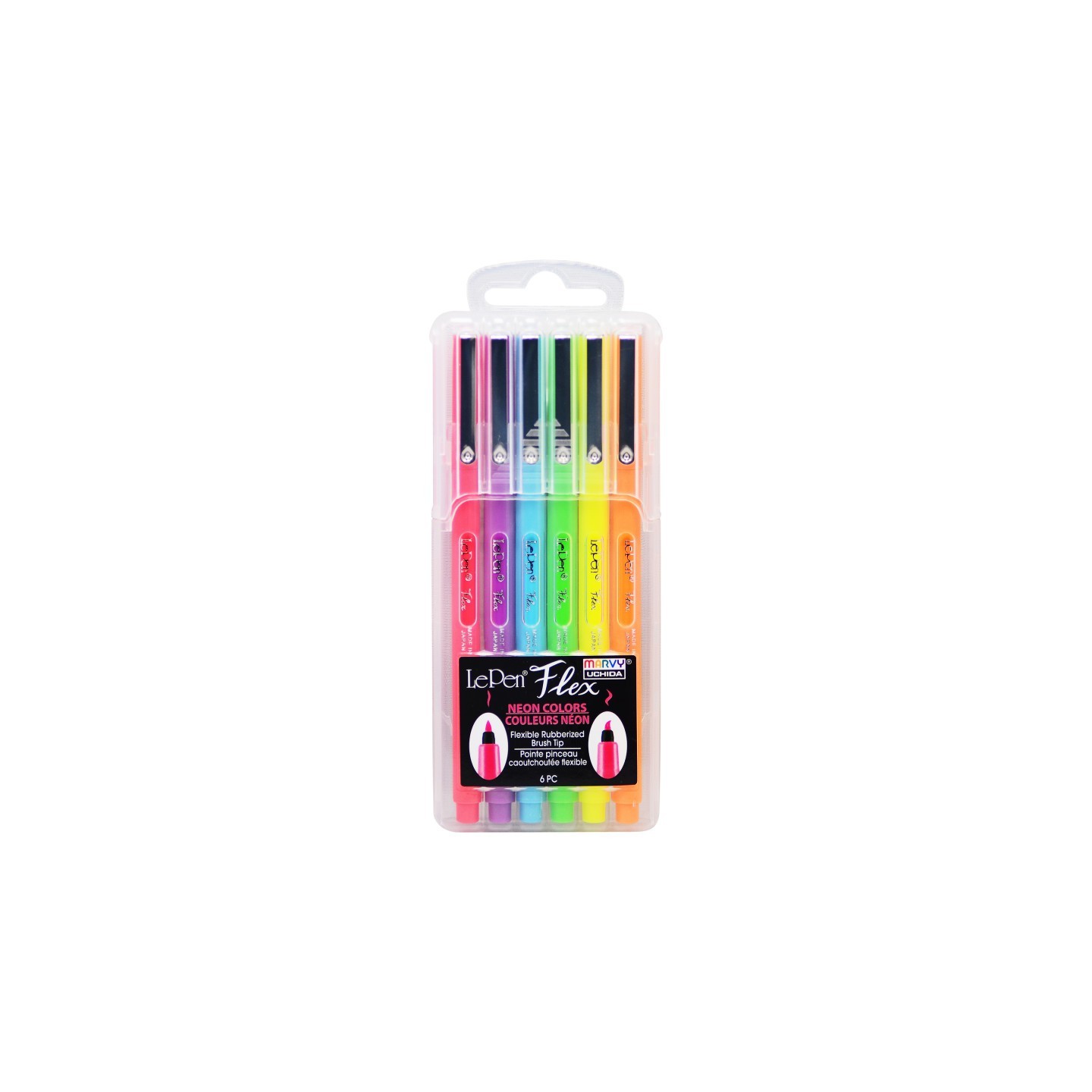 Marvy Uchida® LePen® Flex, 6 Neon Colors