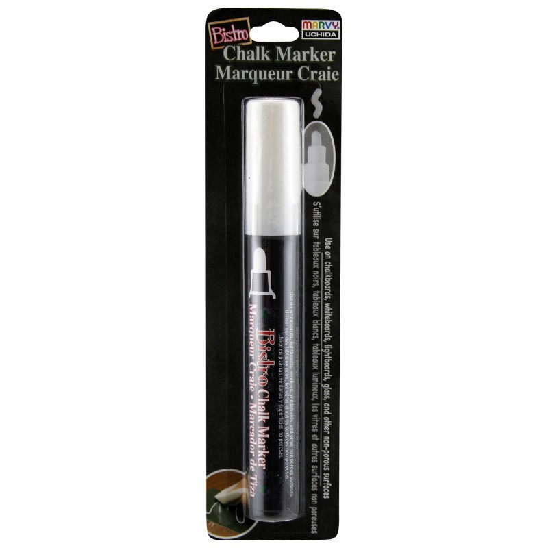 Marvy Uchida® Bistro White Chalk Marker, Broad Tip, Single